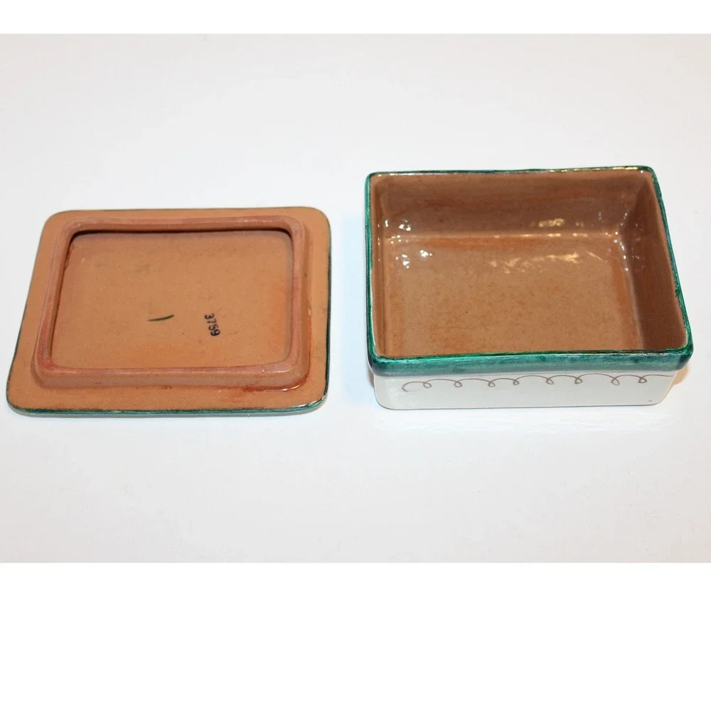 Vintage Stangl Terra Rose Mountain Laurel Trinket Decorative Box with Lid MCM